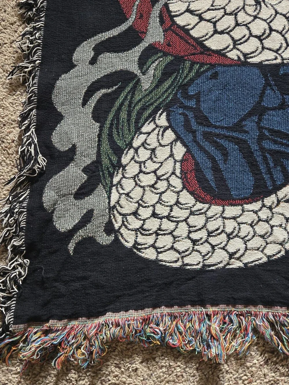 Spirited Away No-Face & Haku Dragon Wall Tapestry Throw